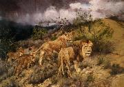 Gyorgy Vastagh A Family of Lions oil painting picture wholesale